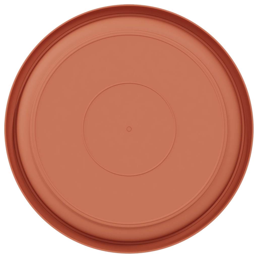 Bandeja Redonda Para Flores 24 Pcs Rojo Ladrillo Plástico_5