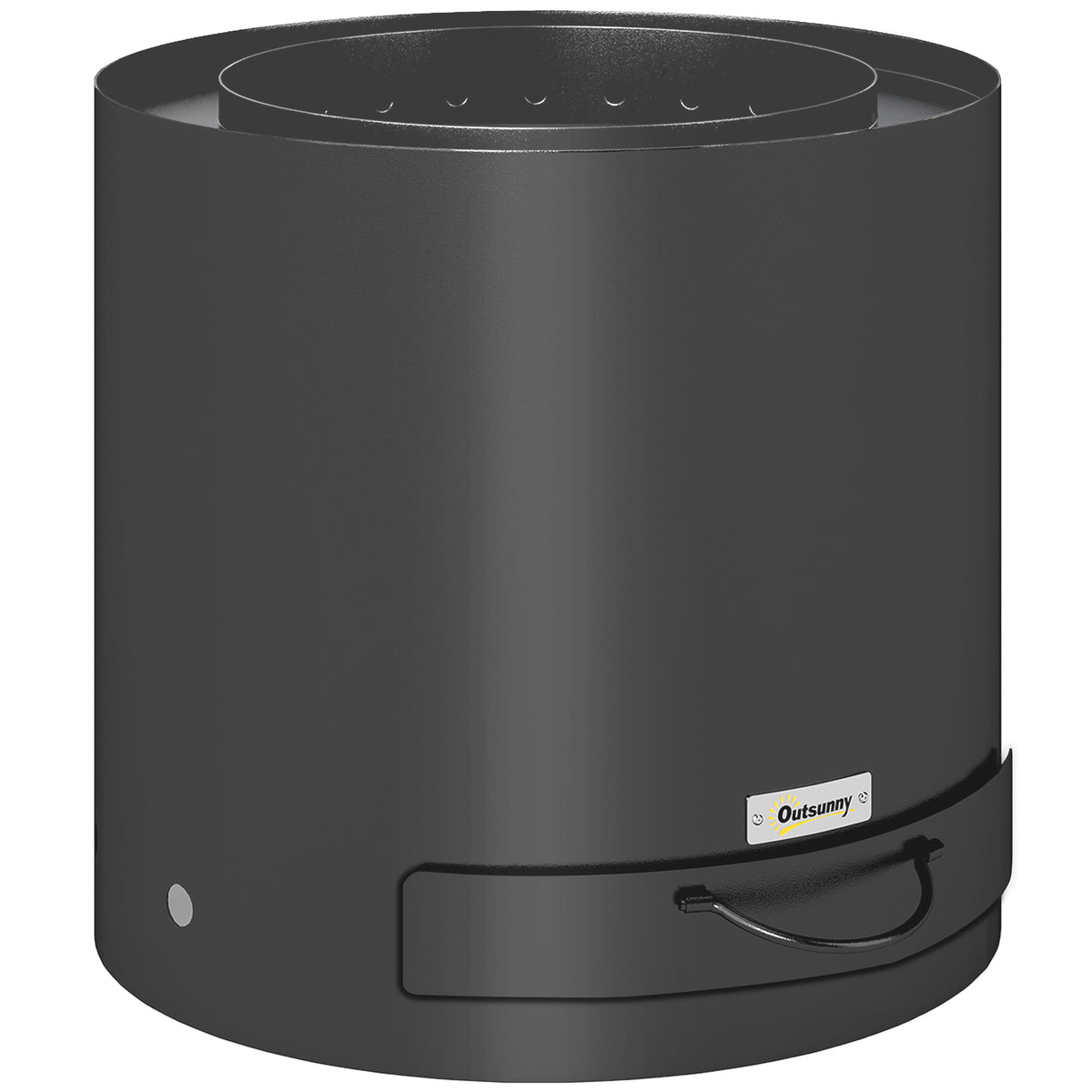 Brasero Exterior Outsunny Acero Negro 45x45x42 Cm_0