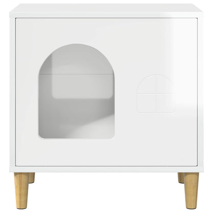 Casa Para Gatos Brillante 51 X 30 X 52 Cm Madera De Ingeniería_4