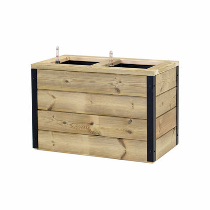 Jardinera Con Autorriego De Madera Nidum Interior Y Exterior Hortalia 60x34x40 Cm_2
