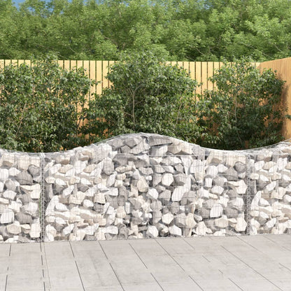 Cestas De Gaviones 12 Uds Forma De Arco Hierro 200x50x80/100 Cm_1