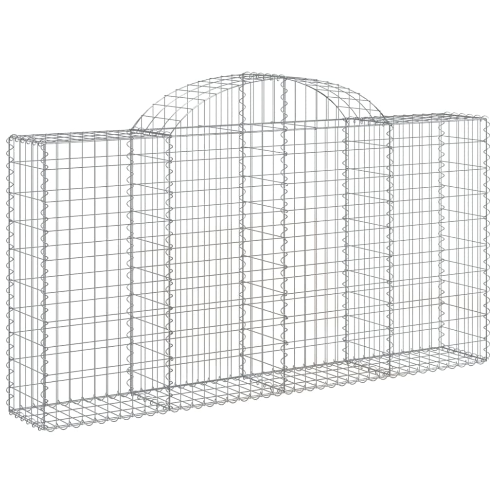 Cestas De Gaviones 9 Uds Forma De Arco Hierro 200x30x100/120 Cm_2
