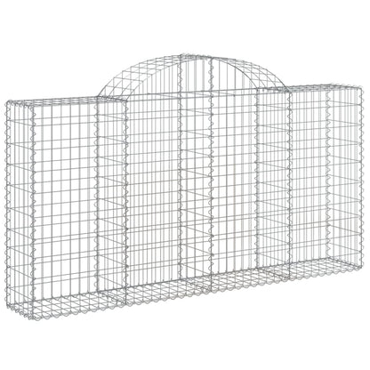 Cestas De Gaviones 9 Uds Forma De Arco Hierro 200x30x100/120 Cm_2