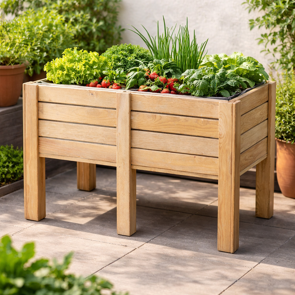 Mesa De Cultivo Mura Profunda 40cm Vidahuerto 200x80x80 Cm._2