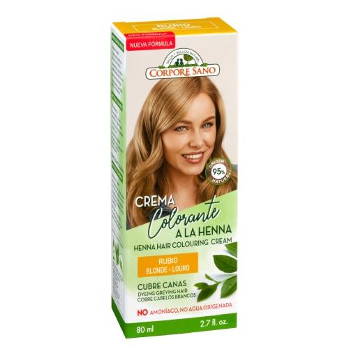 Crema a la henna cubre canas rubio Corpore Sano 80 ml