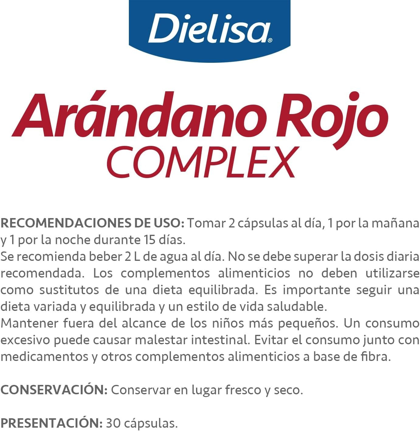 Arandano Rojo Complex DIELISA 30 cápsulas