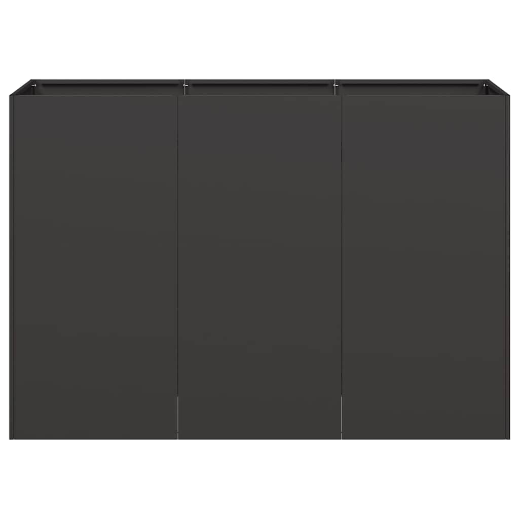 Jardinera De Acero Laminado En Frío Negro 120x40x80 Cm_3