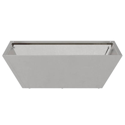 Macetero De Jardín Plateado 50 X 50 X 15 Cm Acero Inoxidable_5