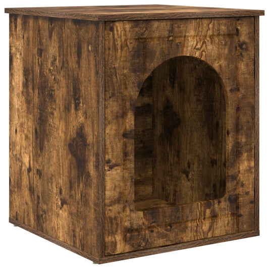 Casa Para Gatos Roble Ahumado 53 X 52 X 62 Cm_0