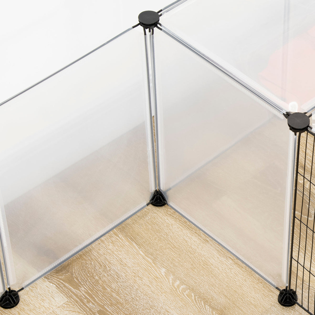 Pawhut Valla Para Mascotas Diy Con 20 Paneles De Resina 175x70x45 Cm Blanco_3