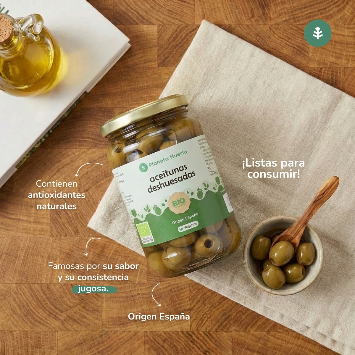 Aceitunas deshuesadas Eco Planeta Huerto 335 g