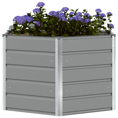Jardinera Gris Claro 129 X 129 X75 Cm Acero_2