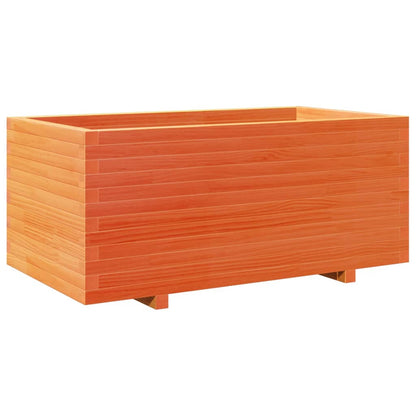 Jardinera Madera Maciza De Pino Marrón Cera 110x60x49,5 Cm_0