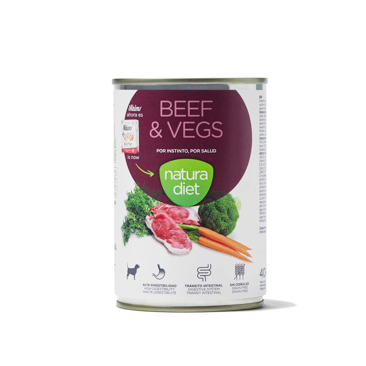 Natura Diet Dog Beef & Vegs Comida húmeda para perros 400g