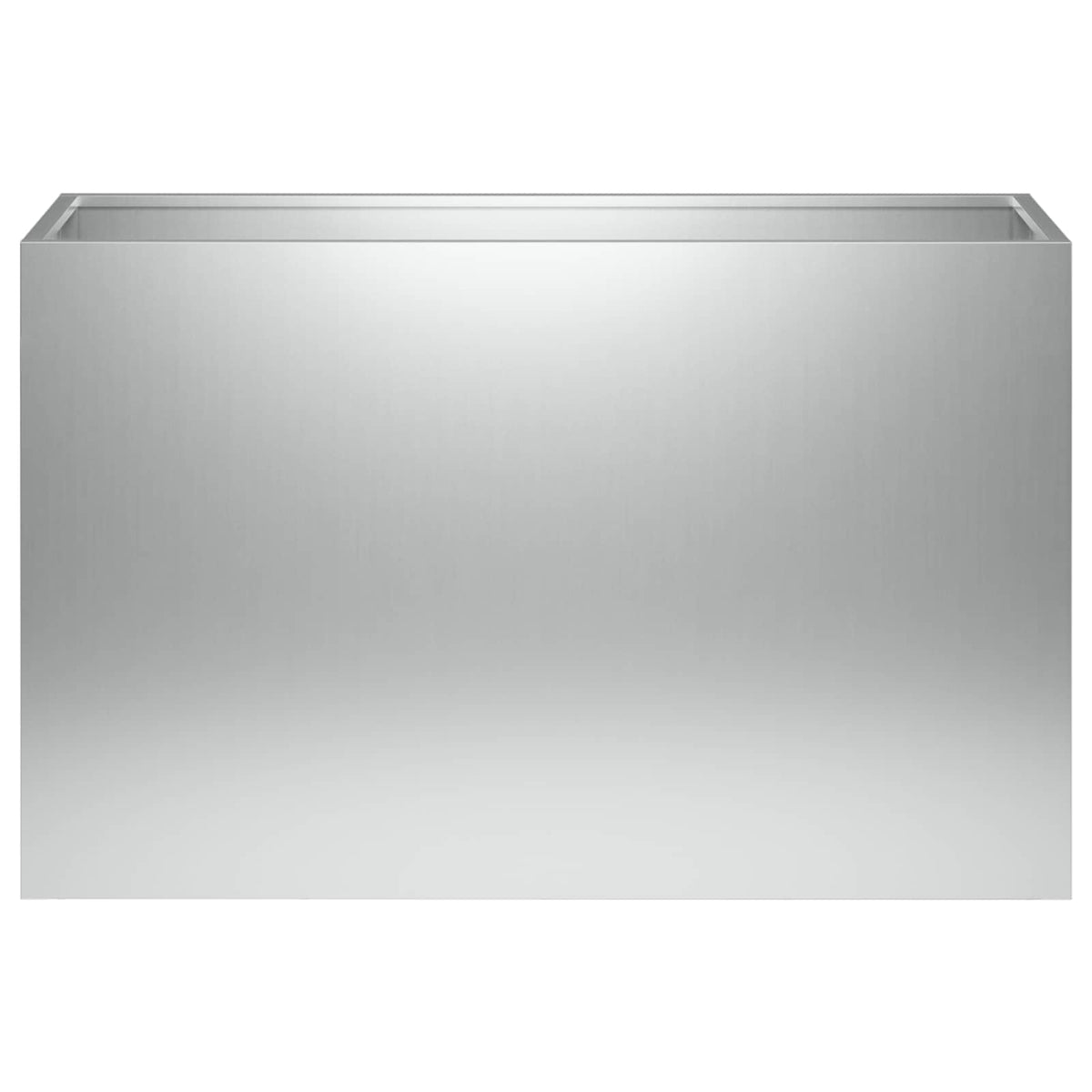 Macetero De Jardín Plateado 80 X 30 X 50 Cm Acero Galvanizado_2