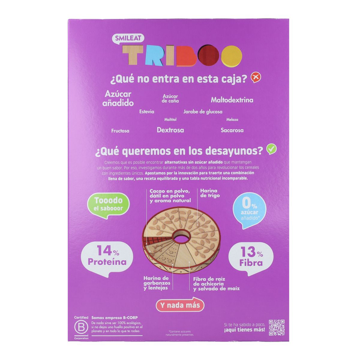 Cereales desayuno sabor chocolate ECO 300g, Triboo