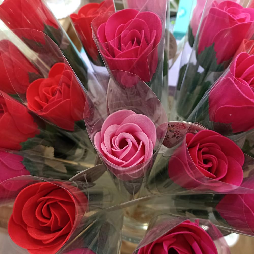 12 Rosa Con Pétalos De Jabón Aromático Para Baño Relax (surtido) - Regalo Original Para Días Especiales - Aroma Atalcado_3
