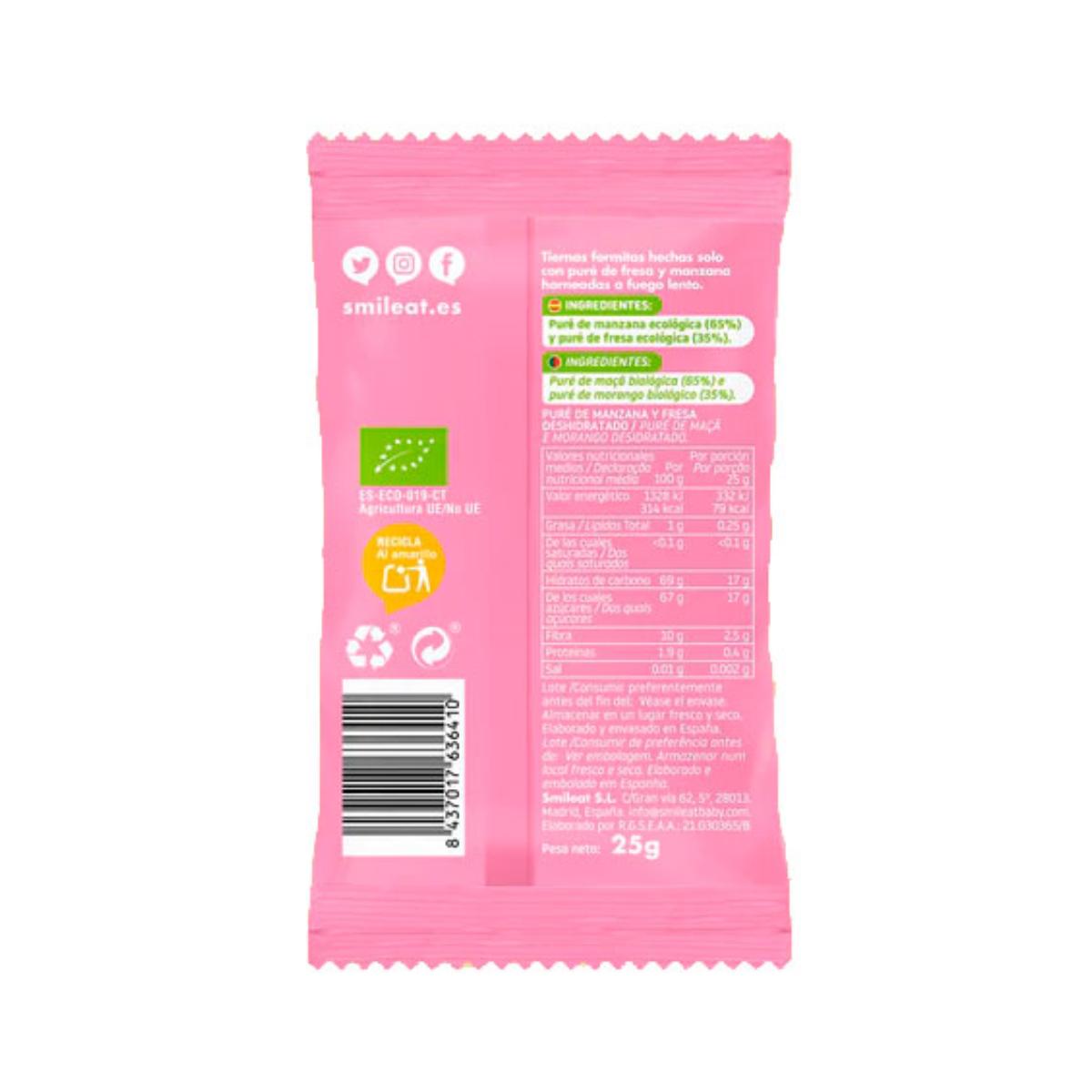 Snack de fresa y manzana ECO 25 g, Triboo