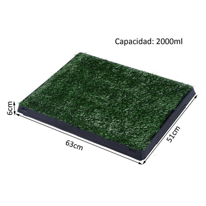 Pawhut Inodoro De Bandeja Perro Césped De Entrenamiento Lavable 51x63x6cm_2