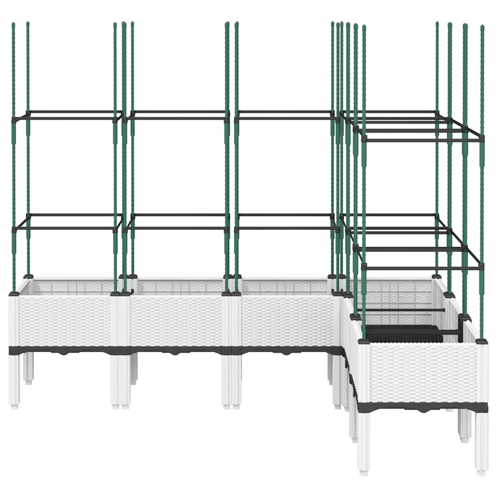 Jardinera Con Enrejado Pp Blanco 160x120x142,5 Cm_2