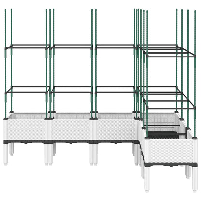 Jardinera Con Enrejado Pp Blanco 160x120x142,5 Cm_2