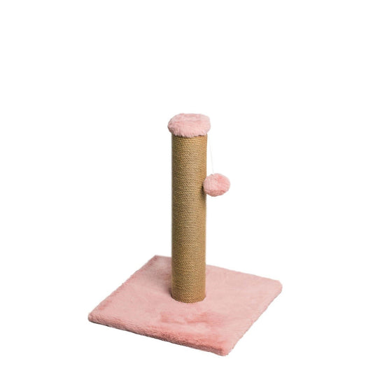 Poste Rascador Para Gato Wuapu De 55cm De Alto En Color Rosa. Base De 34x34 Cm. Para Gatos Pequeños_0