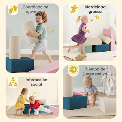 Aiyaplay Juego De 5 Bloques De Espuma Para Niños Antideslizante Funda Extraíble_5