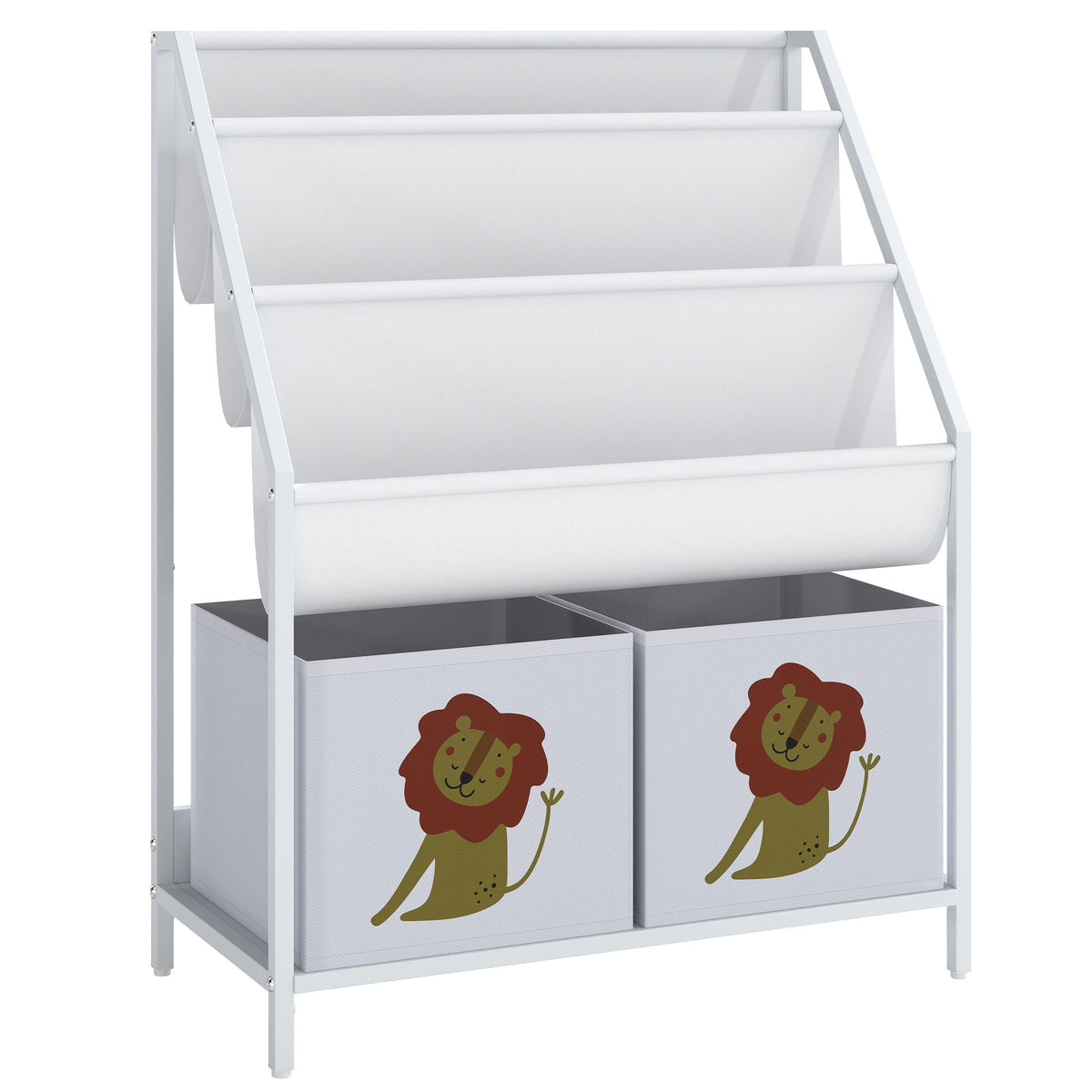 Estante Infantil Aiyaplay Metal, Tecido Não Tecido Branco 60x30x76 Cm_0