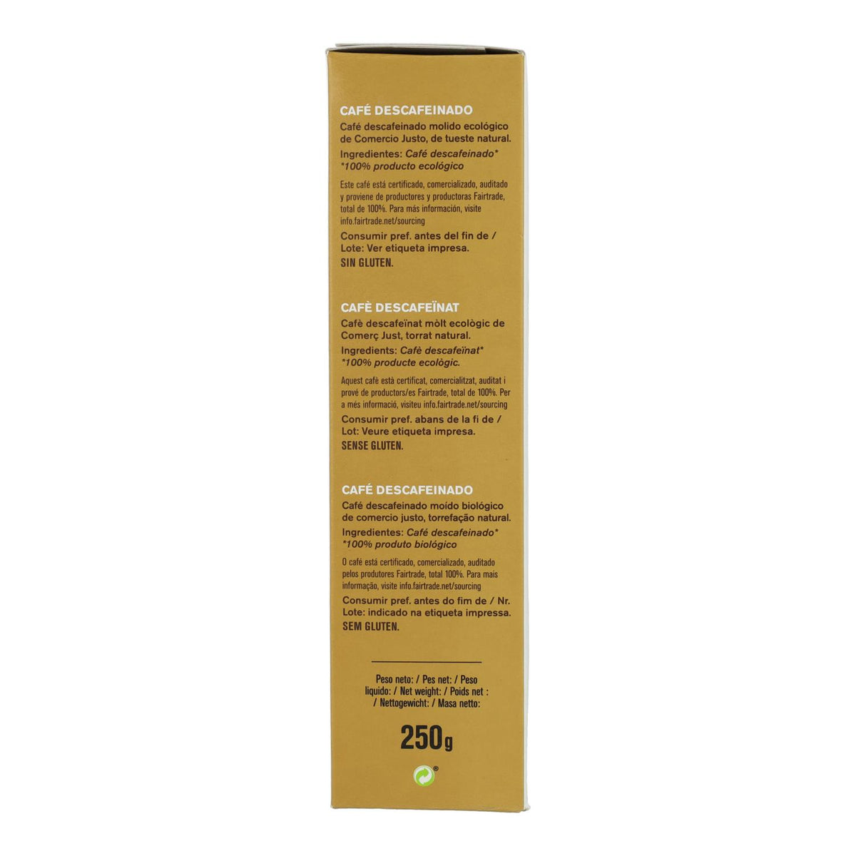Café Descafeinado Bio Alternativa 250 g