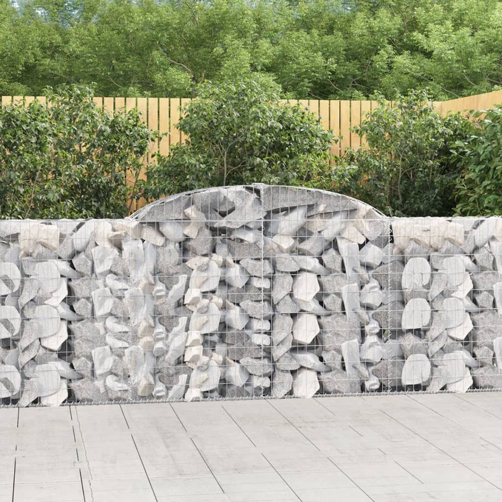 Cestas De Gaviones 2 Uds Forma De Arco Hierro 300x30x100/120 Cm_1