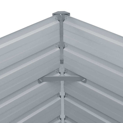 Jardinera Elevada 160x80x77 Cm Acero Galvanizado Gris_4