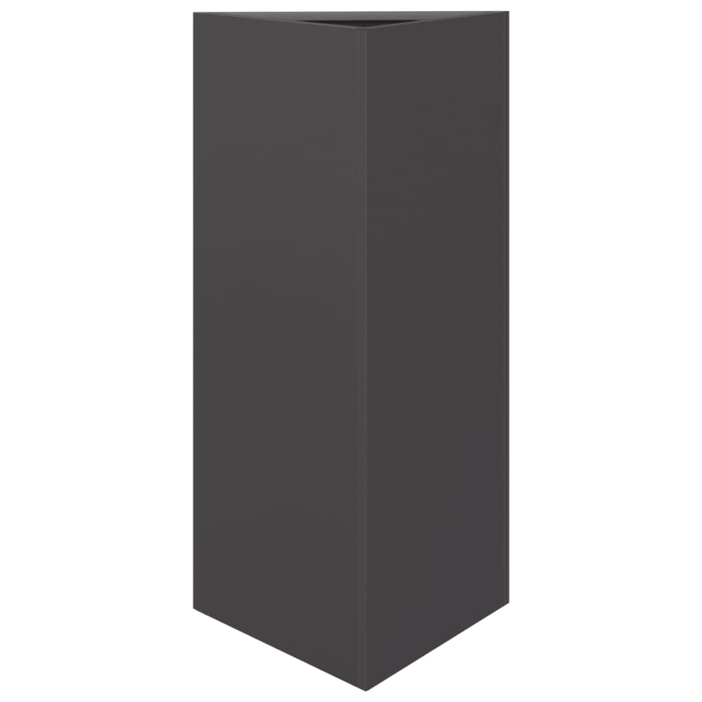 Jardinera Triangular Acero Negro 40x34,5x75 Cm_0