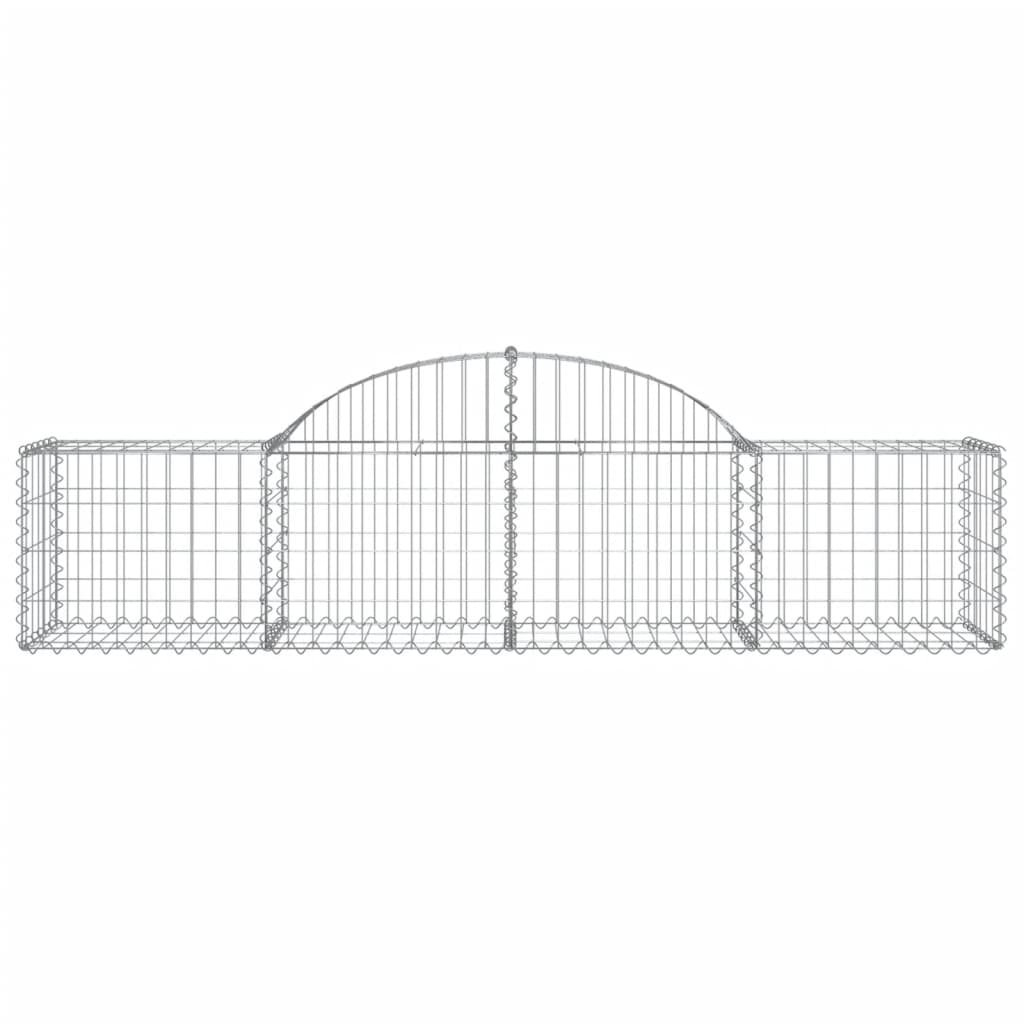 Cestas De Gaviones 10 Uds Forma De Arco Hierro 200x50x40/60 Cm_3
