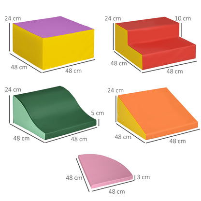 Homcom Juego De 6 Bloques De Espuma Para Niños De 12-36 Meses 150x100x24 Cm_2