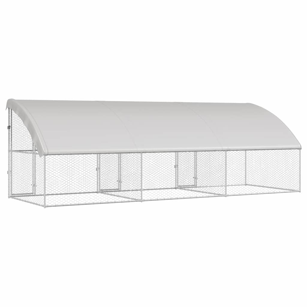 Refugio Para Perros 3 Pcs Plateado 6 X 2 X 2 M_5