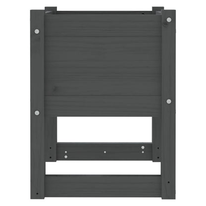 Jardinera De Madera Maciza De Pino Gris 40x40x52,5 Cm_4