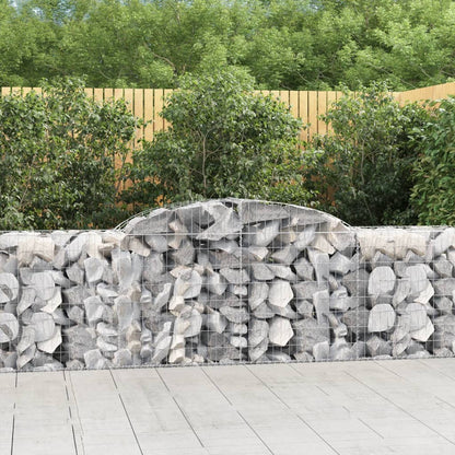 Cestas De Gaviones 13 Uds Forma De Arco Hierro 300x50x80/100 Cm_1