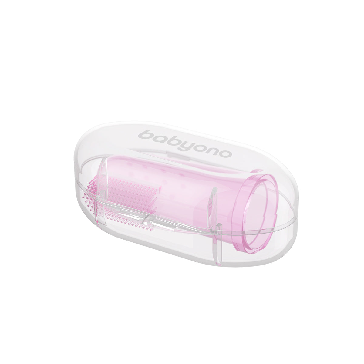 Cepillo Dedal De Silicona Con Estuche Rosa_2