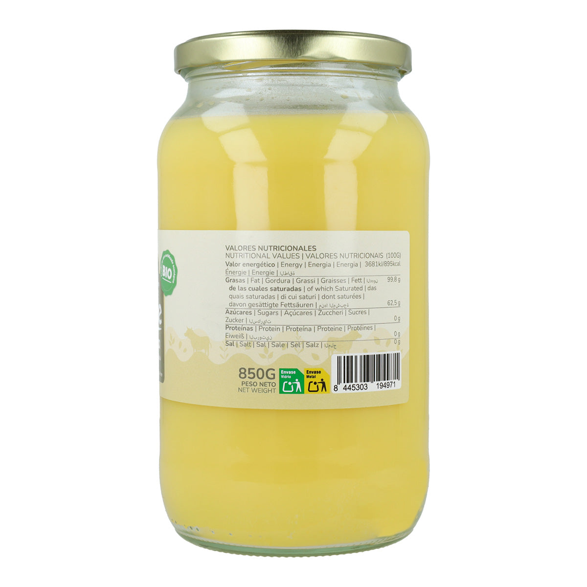 Ghee mantequilla clarificada ECO Planeta Huerto 850 g