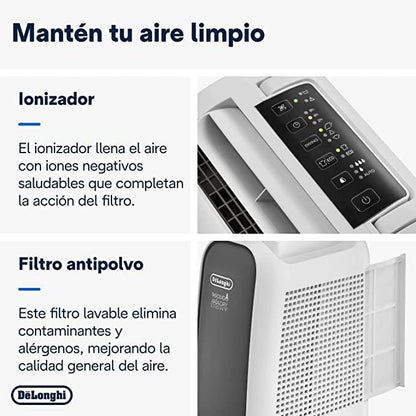 Deshumidificador DNS65 silencioso con ionizador Delonghi