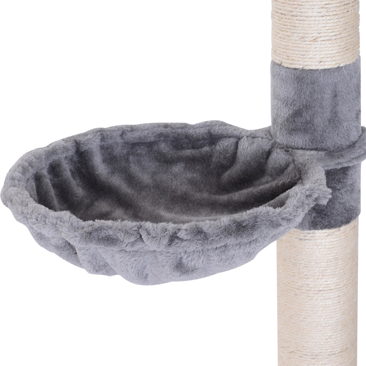 Pawhut Árbol Para Gatos De Suelo Al Techo De 230-260 Cm Con Plataformas Gris_3