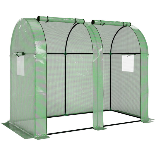Outsunny Invernadero De Jardín Con 4 Ventanas 2 Puertas 185x94x150 Cm Verde_0