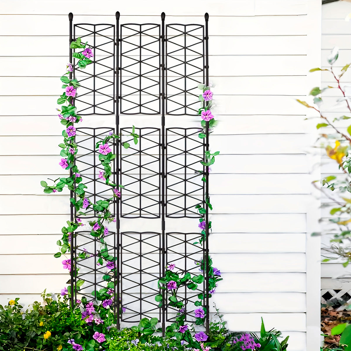 Enrejado Trepadoras 46x165cm Metal Negro | Nyana Garden_0