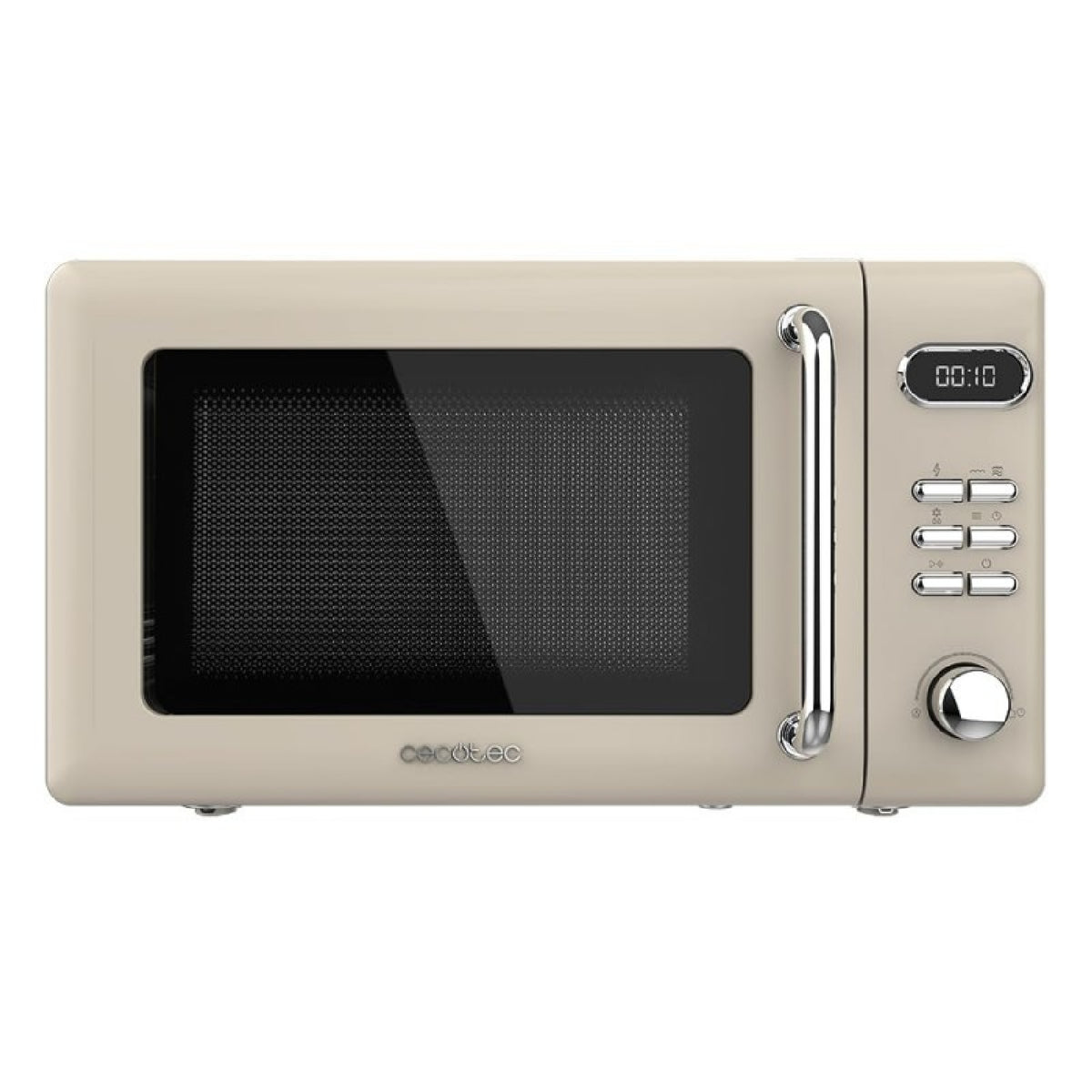 Microondas Digital Con Grill De 20 L Proclean 5110 Retro Beige. 700 W En 5 Niveles, Temporizador Hasta 60 Mins, 8 Programas Y Modo Descongelación, D_0
