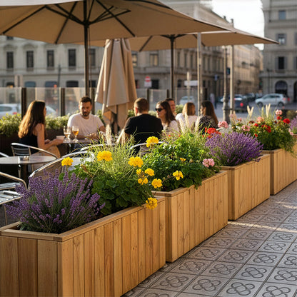 Jardinera De Madera Para Exterior Atrium Hortalia 120x34x40 Cm_1