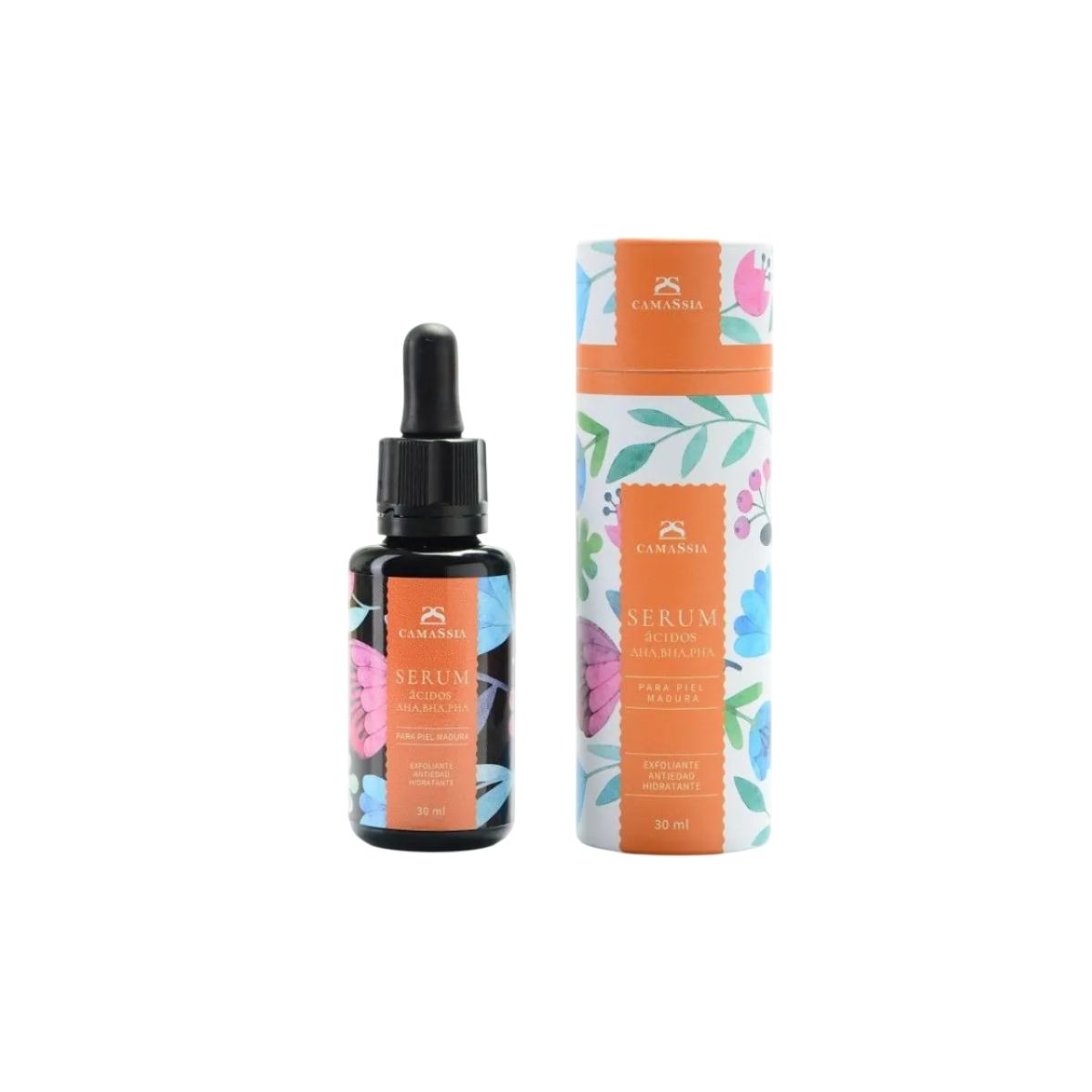 Sérum de Ácidos AHA, BHA, PHA, Camassia, 30ml