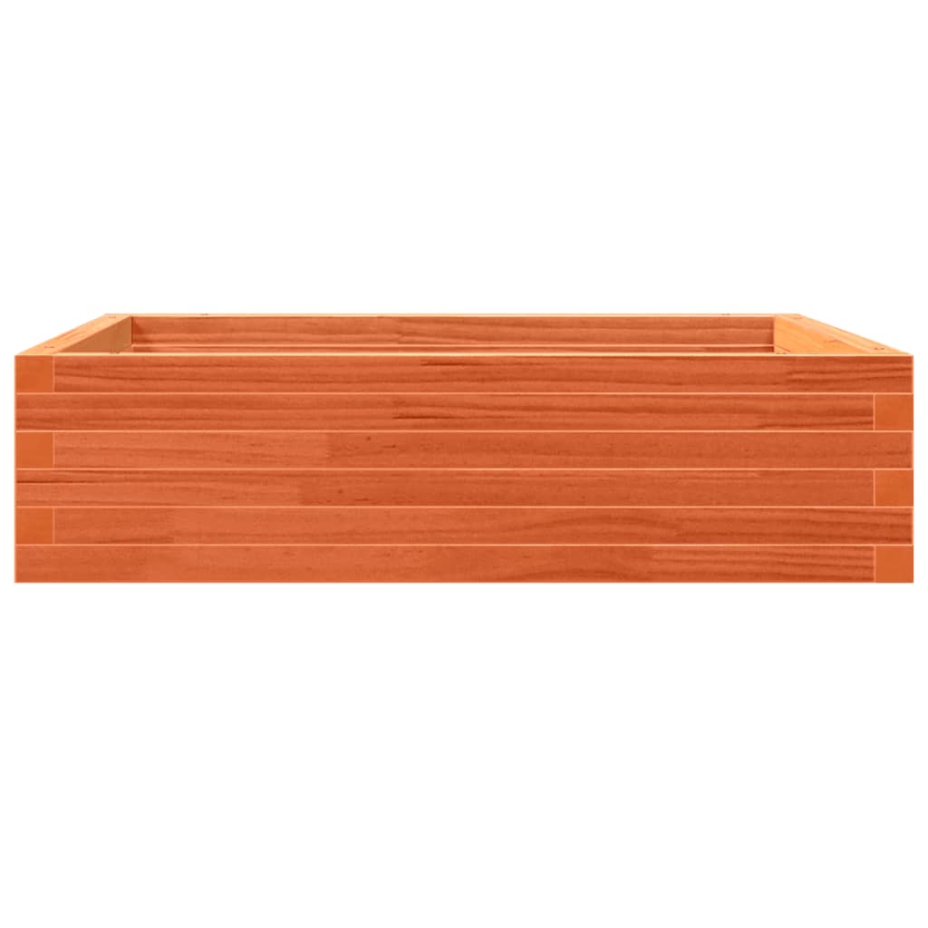 Jardinera De Madera Maciza Pino Marrón Cera 90x90x23 Cm_5