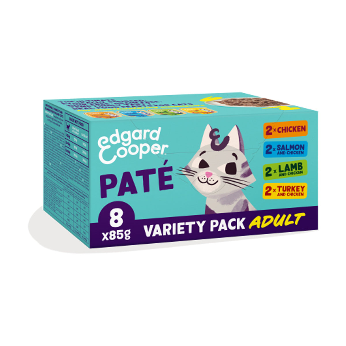 Multipack 8 x 85 g Tarrina paté Comida Húmeda Edgard & Cooper
