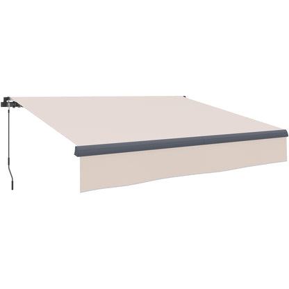 Outsunny Toldo Manual Retráctil 3x2 M Ajustable Con Manivela Protección Uv50+_0