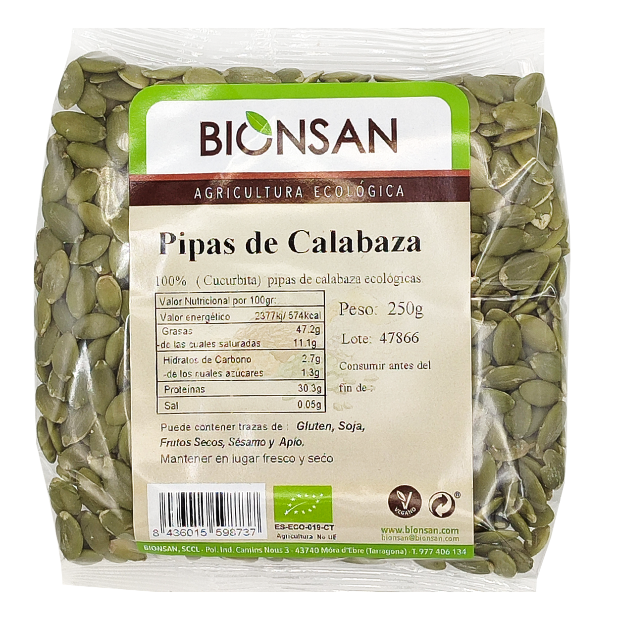 Pipas De Calabaza Cucurbita Eco Bionsan 250gr_0